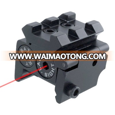 Tactical Mini Adjustable Compact Pistol Red Dot Laser Sight With Detachable 20mm Picatinny Rail Mount For Rifle Hunting Outdoor